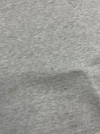 Vintage 90s Russell Athletic Cropped Boxy Fit Blank Crewneck Sweatshirt Size L Heather Gray