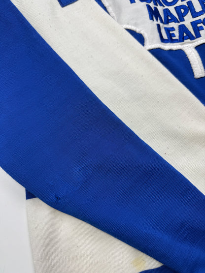 Vintage 80s Bob McGill #4 Toronto Maple Leafs Stitched SK Knit Hockey Jersey Size S