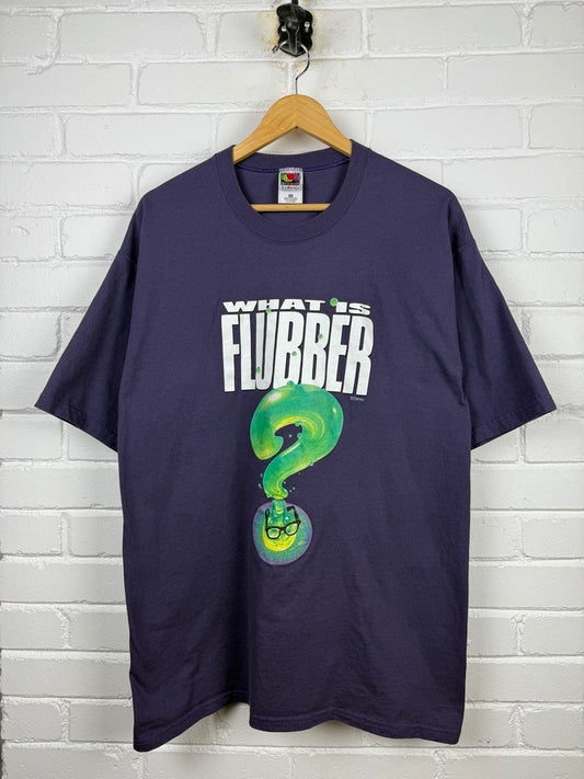Vintage 90s Disney What Is Flubber? Robin Williams Movie Promo T Shirt Size XL