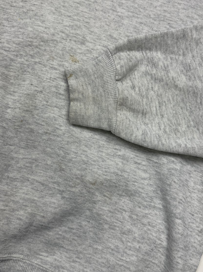 Vintage 90s Russell Athletic Cropped Boxy Fit Blank Crewneck Sweatshirt Size L Heather Gray