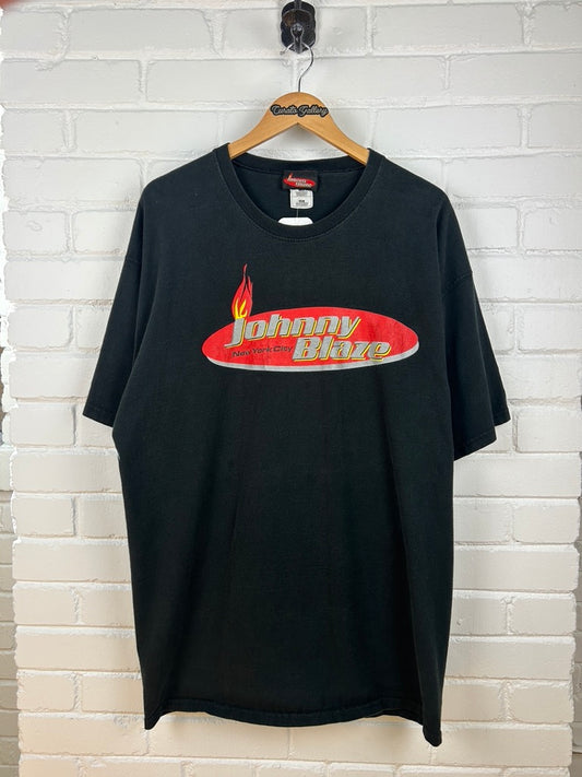 Vintage 90s Johnny Blaze New York City Method Man Logo T Shirt Size XXL