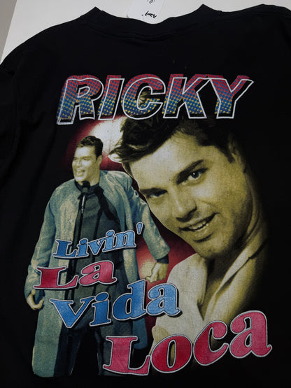 Vintage Ricky Martin Living La Vida Loca Parking Lot Spanish Music T Shirt Size L