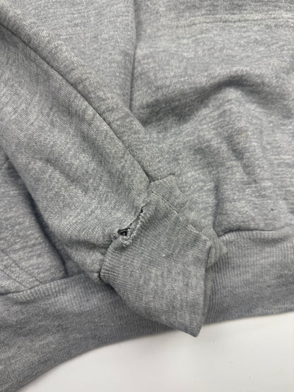 Vintage 80s Wear Guard Thermal Lined Blank Heather Gray Hooded Sweatshirt Size L