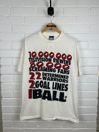 Vintage 1995 Miami VS FSU SomethingGot To Give NCAA Football T Shirt Size XL