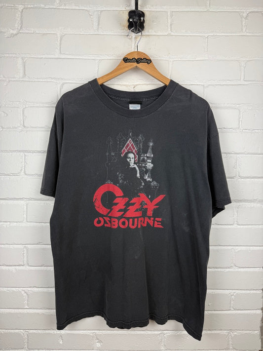 Vintage Ozzy Osbourne Prince Of Darkness Throne Metal Music Band T Shirt Size XL