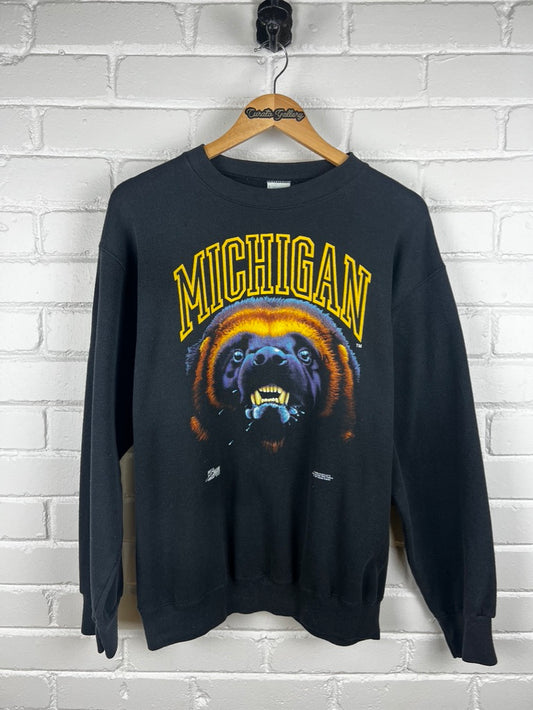 Vintage 1992 Michigan Wolverines Realistic Graphic Salem Sportswear Sweatshirt Size L 90s