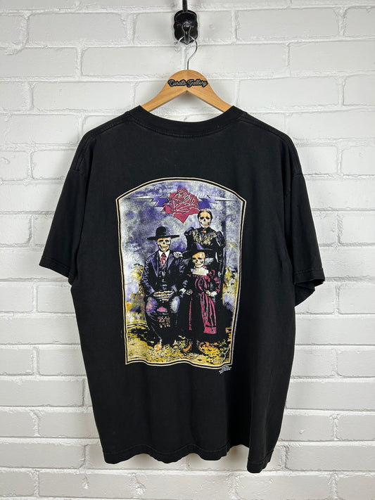 Vintage 90s Grateful Dead Skull Family Photo Stanley Mouse Art Music T Shirt XL