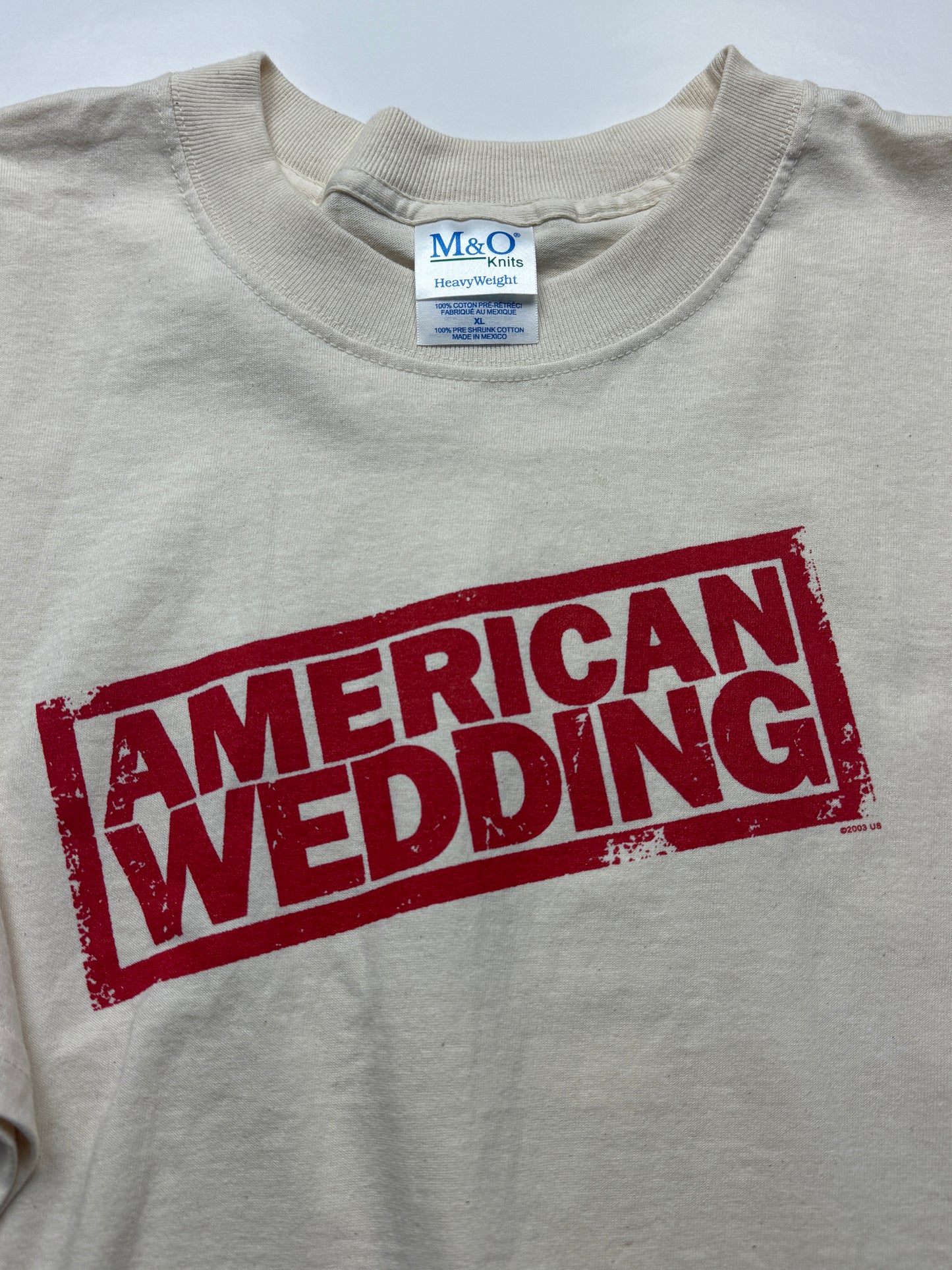Vintage 2003 American Wedding Title Hit Movie Promo Graphic T Shirt Size XL