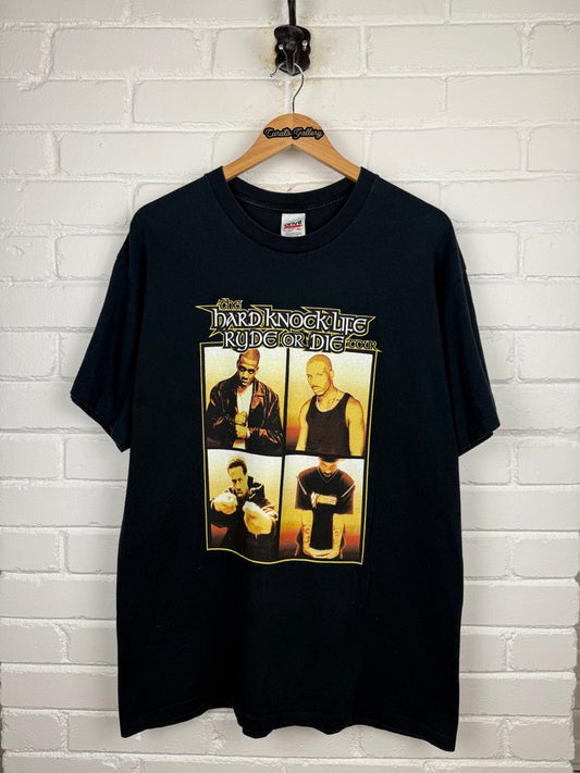Vintage 90s The Hard Knock Life Ryde Or Die Tour Jay Z DMX Method Man Rap T Shirt Size XL