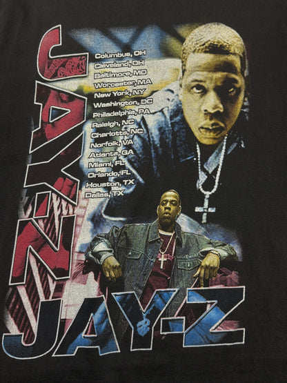 Vintage 90s Jay Z Rap Tee Parking Lot Music Tour T Shirt Size L Black