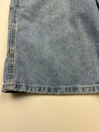 Lee Dungarees Carpenter Work Wear Light Wash Jean Jorts Shorts Size 30W