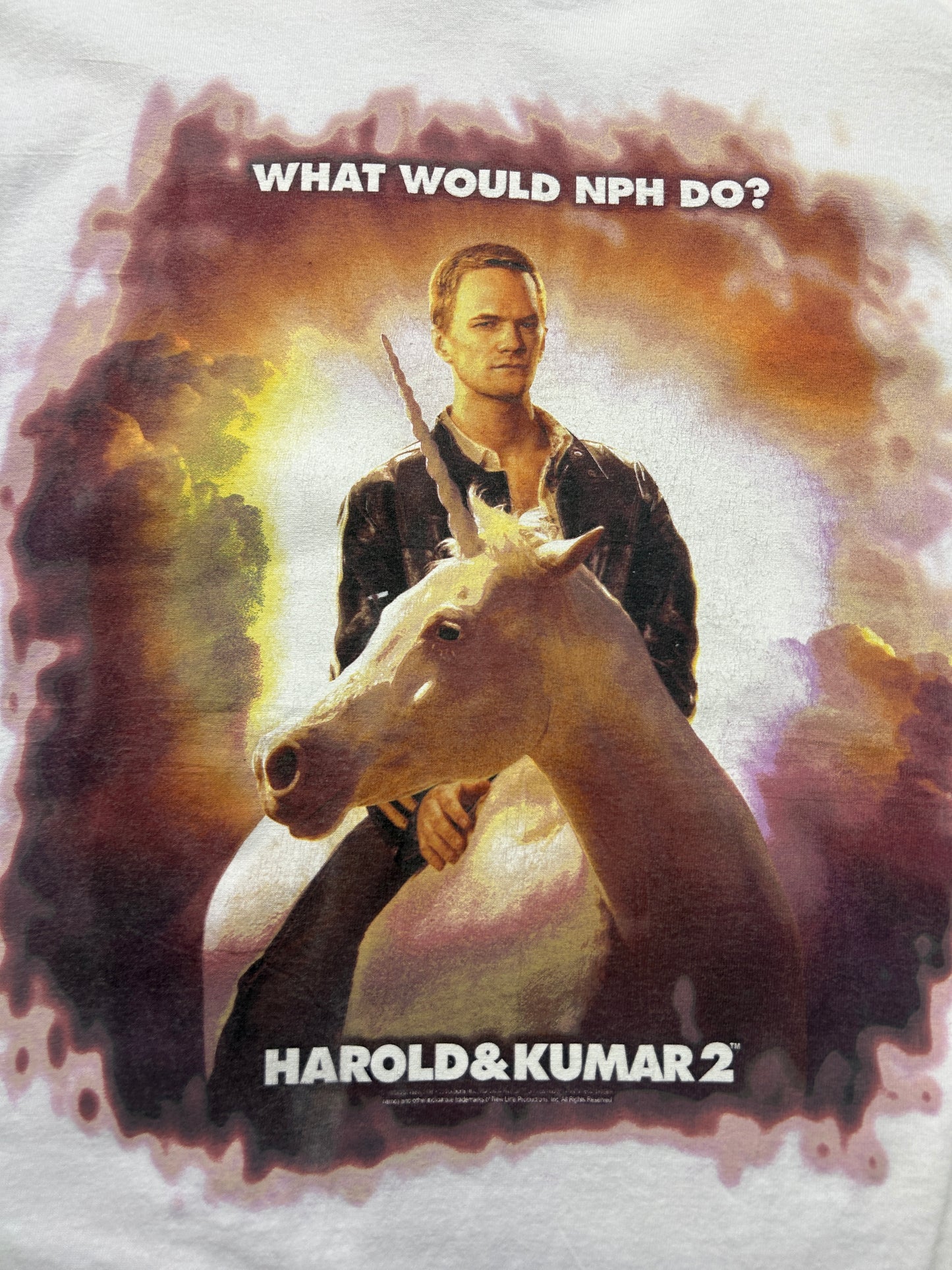 2008 Harold And Kumar 2 What Would NPH Do? Movie Promo T Shirt Size L