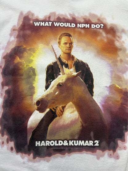 2008 Harold And Kumar 2 What Would NPH Do? Movie Promo T Shirt Size L