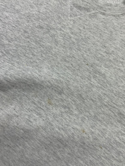 Vintage 90s Russell Athletic Cropped Boxy Fit Blank Crewneck Sweatshirt Size L Heather Gray