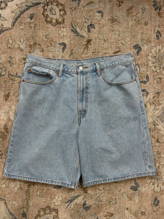 Vintage Levis Lorange Tab 550 Relaxed Fit Light Wash Jeans Jort Shorts Size 38W