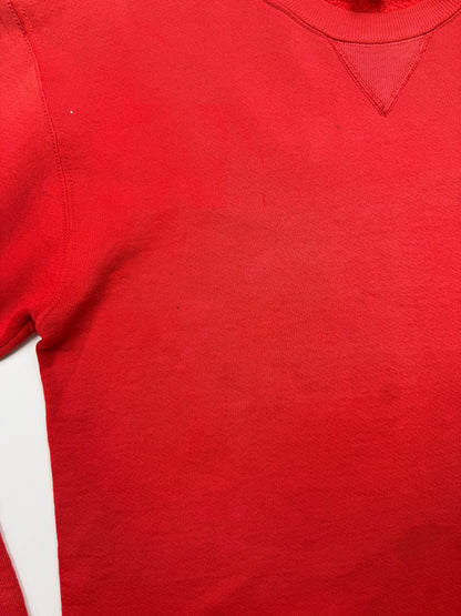 Vintage 80s/90s Russell Athletic Cropped Boxy Fit Blank Crewneck Sweatshirt Size M Red