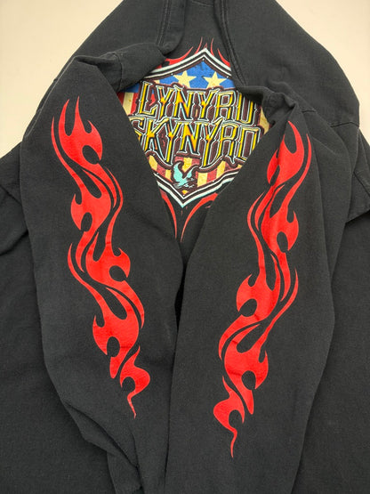Vintage Lynrd Skynyrd Flames Tribal Free Bird Music Band Long Sleeve T Shirt Size XL