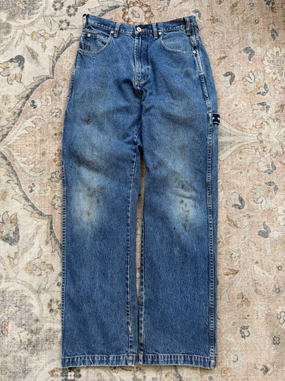 Vintage Y2K Phat Farm Carpenter Style Faded Stonewash Denim Jeans Size 30W