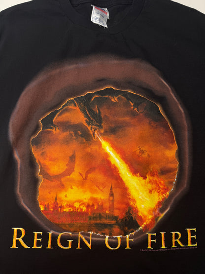 Vintage Reign Of Fire Fight Fire With Fire Movie Promo Graphic T Shirt Size L