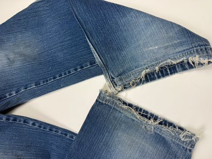 Vintage Y2K Culture XXX Carpenter Style Relaxed Fit Medium Sand Blasted Denim Jeans Pants Size 34W