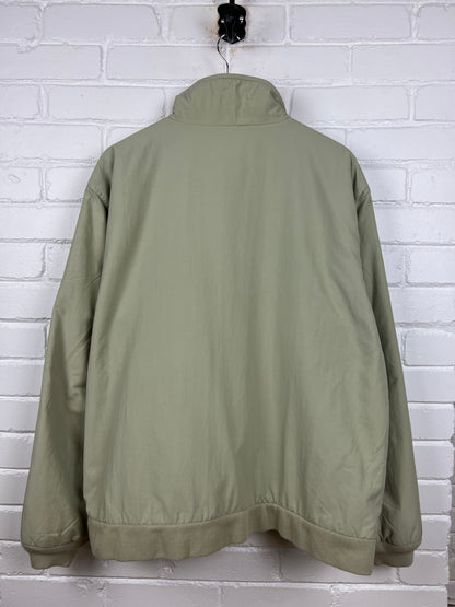 Vintage LL Bean Fleece Lined Nylon Bomber Jacket Size XXL Pistachio
