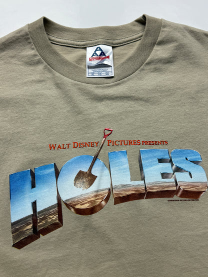 Vintage 2003 Holes Disney Movie Promo Spell Out Shia Labeuf Buena Vista Movie Promo T Shirt Size XL