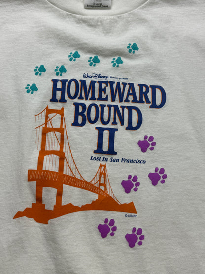 Vintage 1996 Homeward Bound 2 Lost In San Francisco Disney Movie Promo T Shirt Size XL