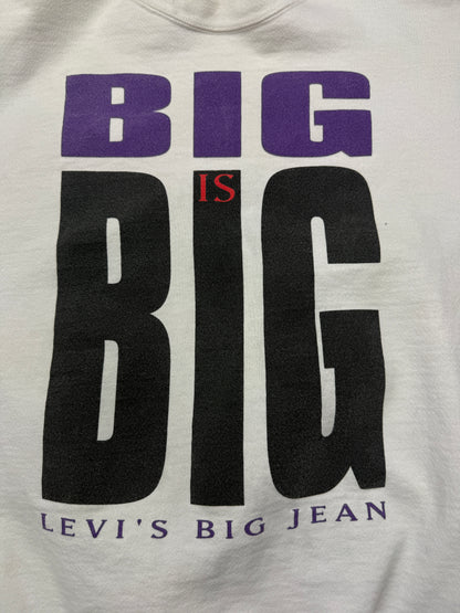 Vintage 80s/90s Levis Big Jean Big Is Big Graphic Sweatshirt Size L