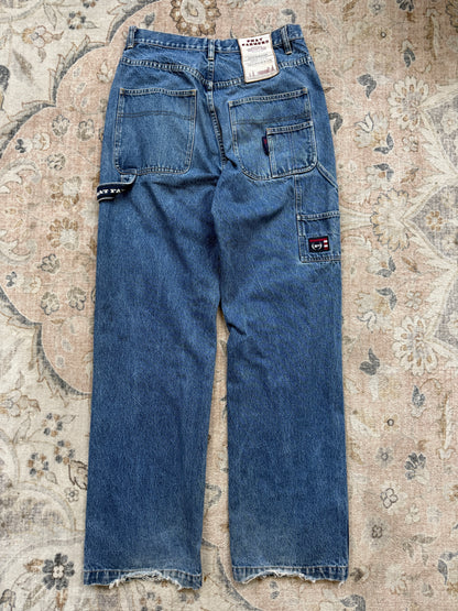 Vintage Y2K Phat Farm Carpenter Style Faded Stonewash Denim Jeans Size 30W