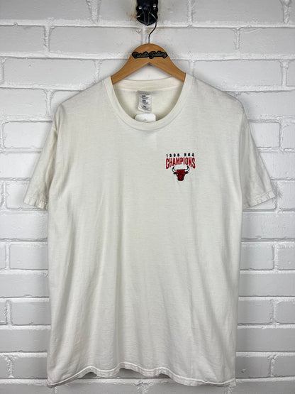 Vintage 1998 Chicago Bulls Nba Champions Embroidered T Shirt Size XL 90s