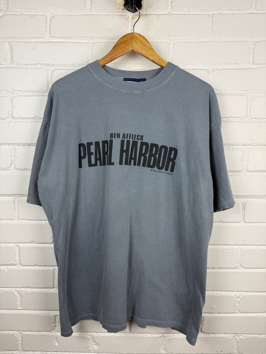 Vintage Pearl Harbor Ben Affleck Movie Promo Spell Out T Shirt Size XL