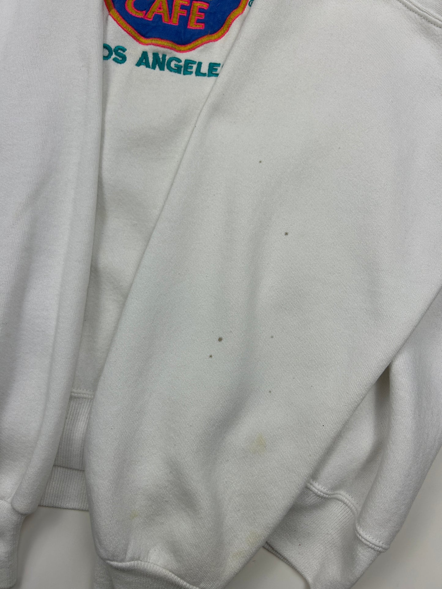 Vintage 90s Hard Rock Cafe Los Angeles Embroidered Crew Neck Sweatshirt Size XL