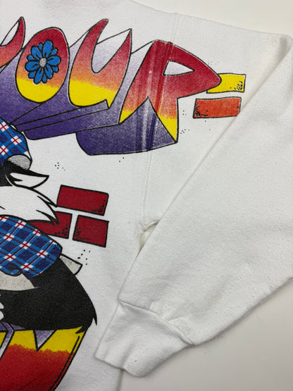 Vintage 1996 looney Tunes Tweety Bird Sylvestre Whats Your Problem? Sweatshirt Size L 90s
