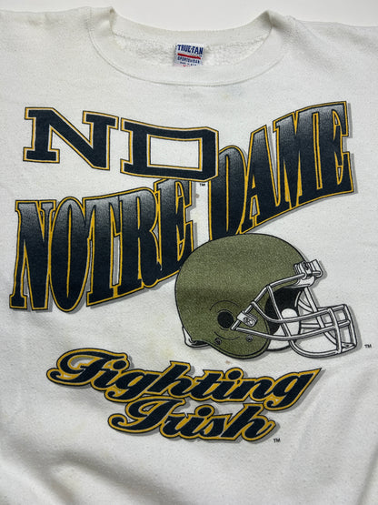Vintage 90s Notre Dame Fighting Irish Football Spell Out NCAA Sweatshirt Size XXL