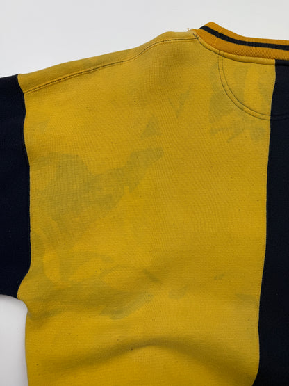 Vintage 90s Notre Dame Fighting Irish Embroidered Logo Split Two Tone Sweatshirt Size XL