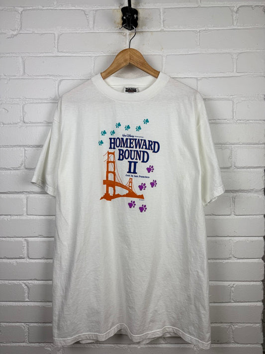Vintage 1996 Homeward Bound 2 Lost In San Francisco Disney Movie Promo T Shirt Size XL