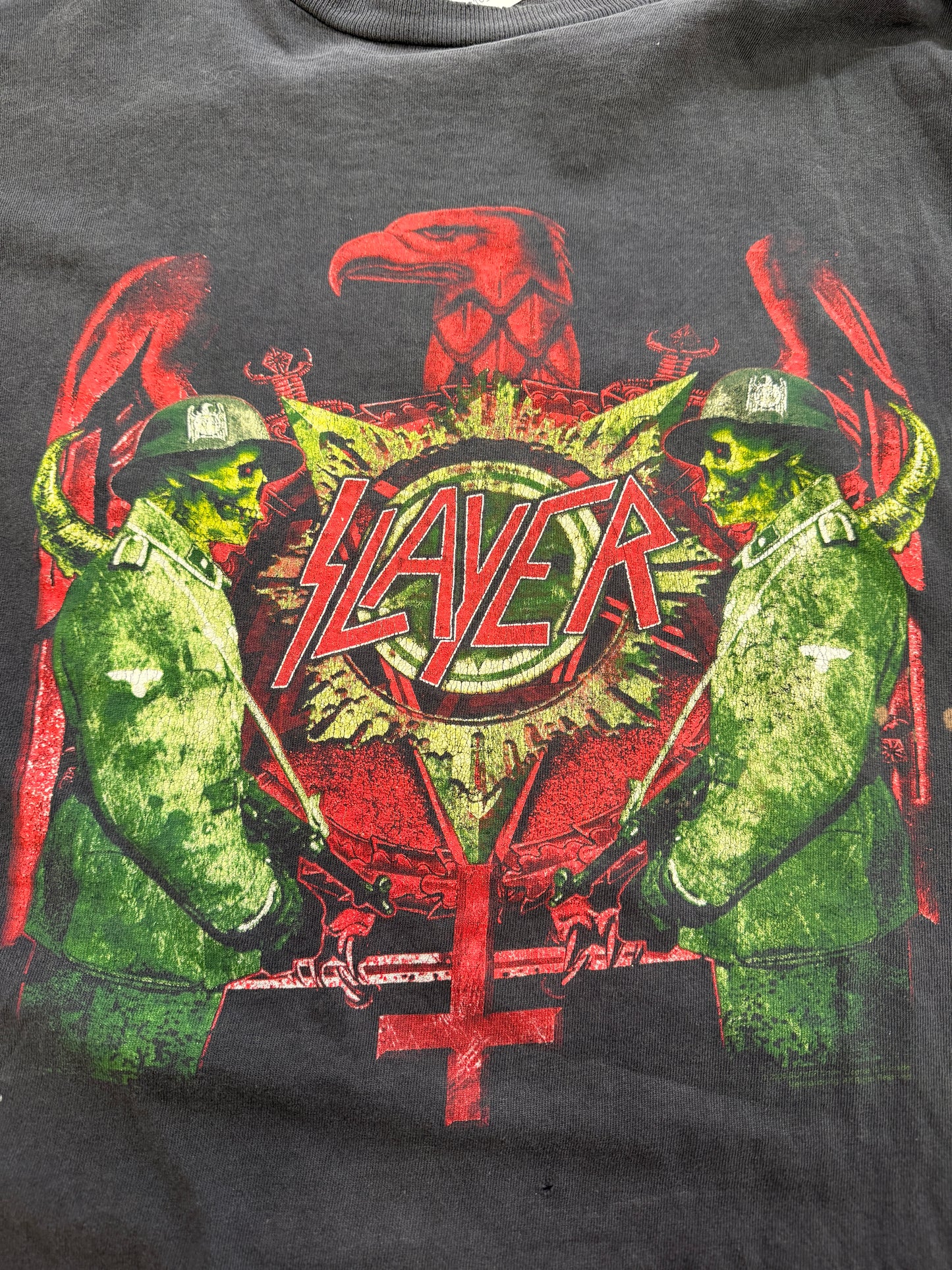 Vintage 2006 Slayer Unholy Alliance Summer Tour 666 Metal Band Long Sleeve T-Shirt Size XL