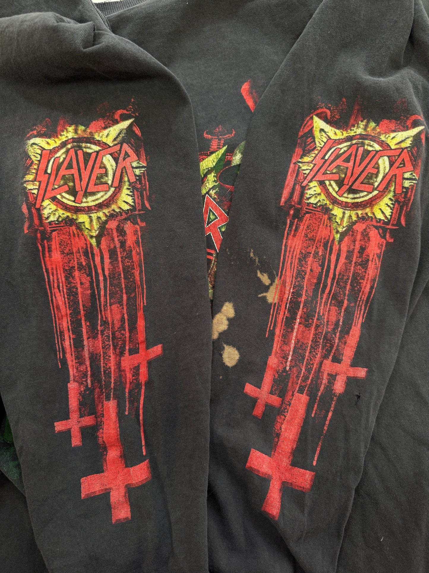 Vintage 2006 Slayer Unholy Alliance Summer Tour 666 Metal Band Long Sleeve T-Shirt Size XL