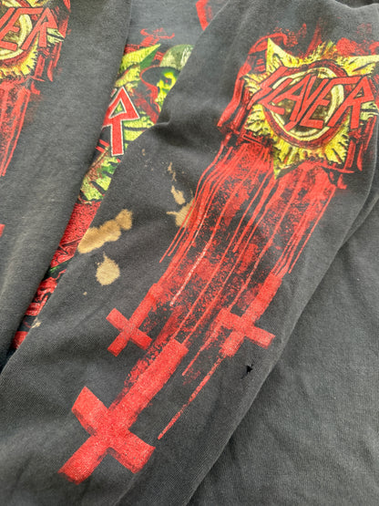 Vintage 2006 Slayer Unholy Alliance Summer Tour 666 Metal Band Long Sleeve T-Shirt Size XL