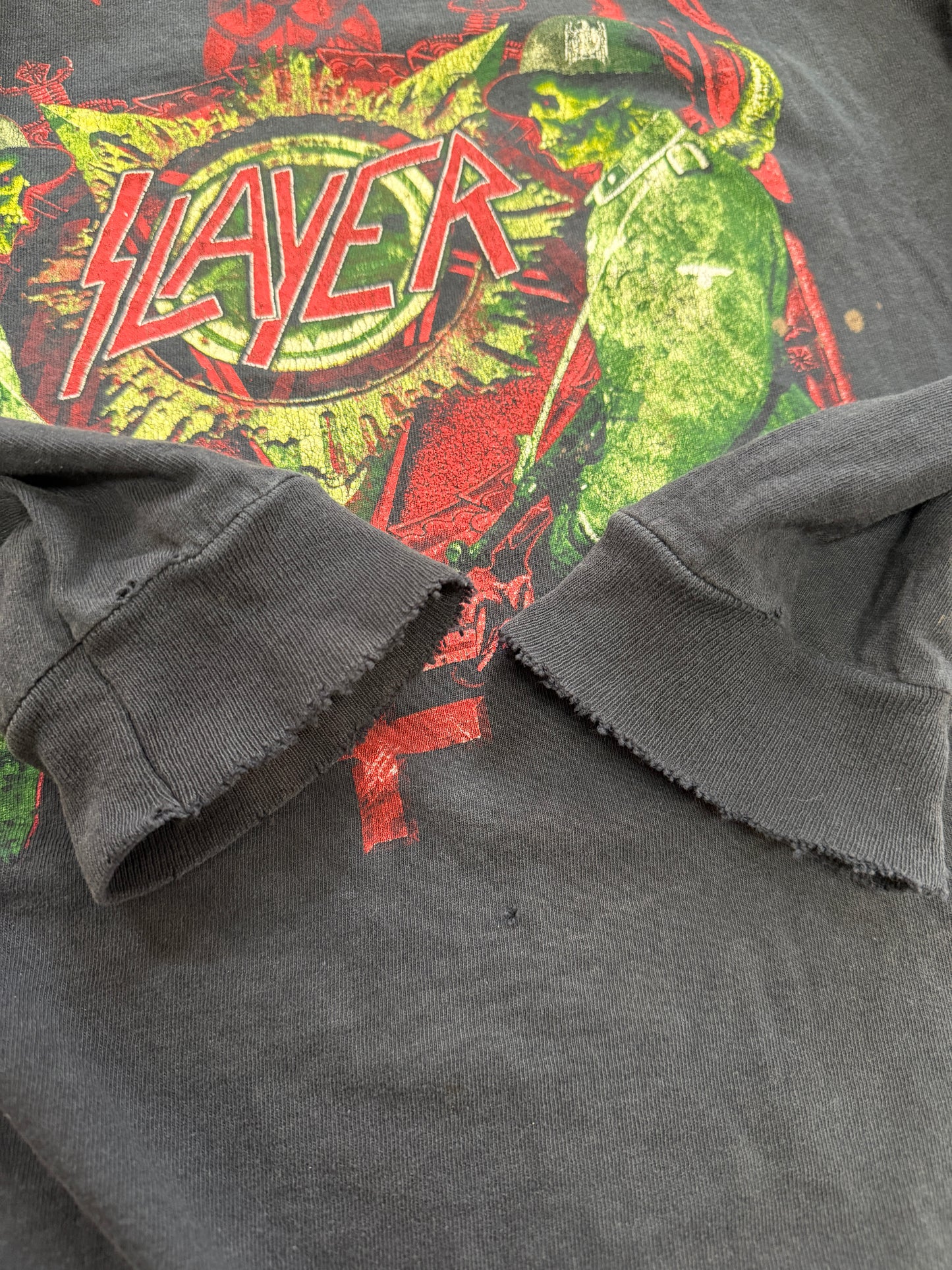 Vintage 2006 Slayer Unholy Alliance Summer Tour 666 Metal Band Long Sleeve T-Shirt Size XL