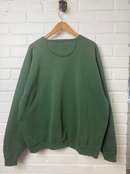 Vintage 90s Green Bay Packers NFL Football Graphic Crewneck Sweatshirt Size XL