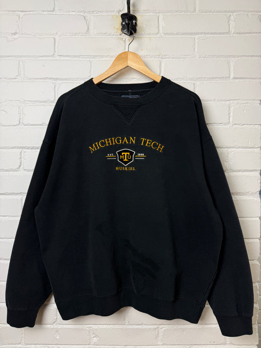 Vintage Michigan Tech Huskies Embroidered Jansport Crewneck Sweatshirt Size XL