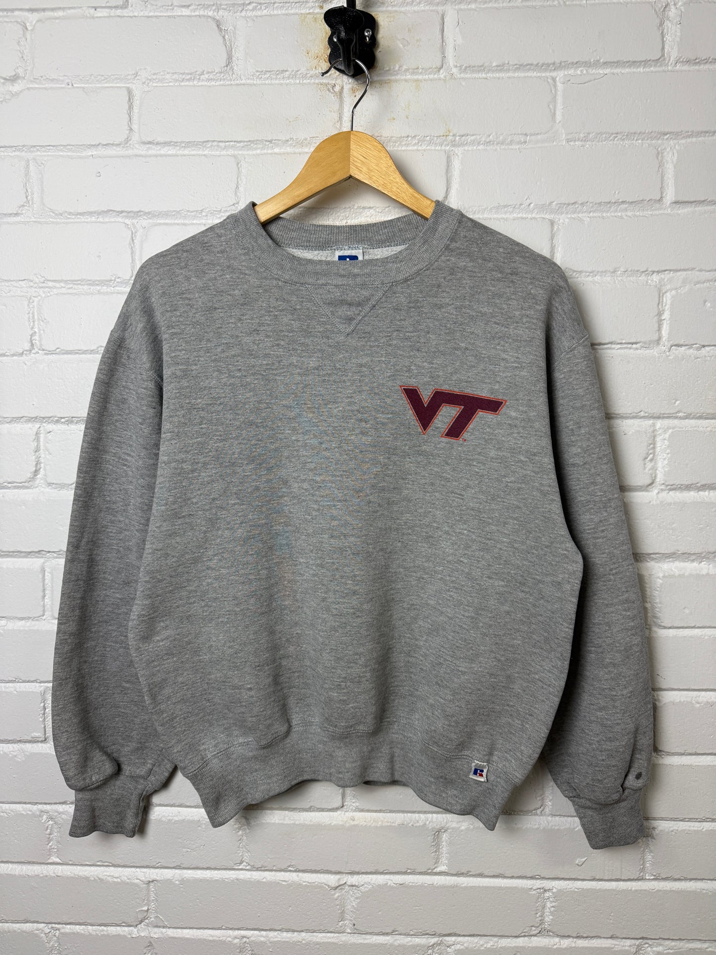 Vintage 90s Virginia Tech Hokies Graphic Collegiate Russell Atheltic Sweatshirt Size M