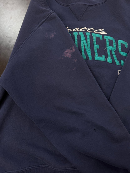 Vintage 90s Seattle Mariners MLB Baseball Embroidered Russell Athletic Sweatshirt Size L