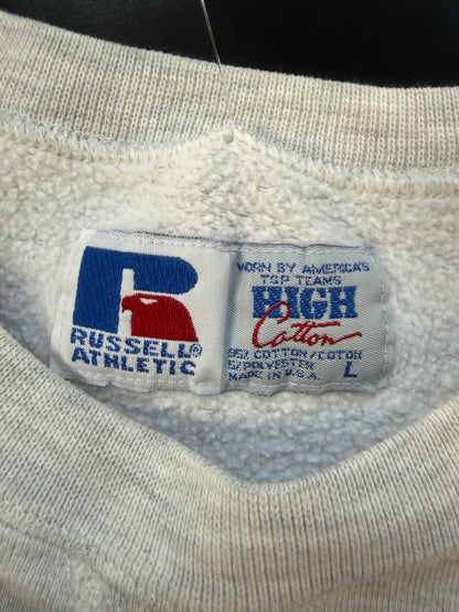 Vintage 90s Penn State Nittany Lions Embroidered Arc Spell Out Crewneck Sweatshirt Size L