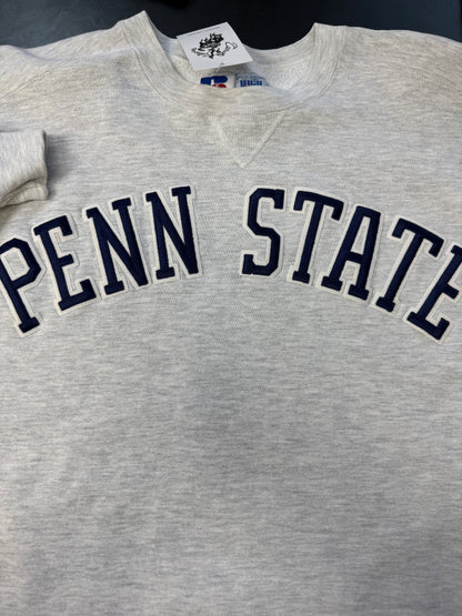 Vintage 90s Penn State Nittany Lions Embroidered Arc Spell Out Crewneck Sweatshirt Size L
