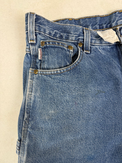 Vintage Carhartt Carpenter Work Wear Denim Stonewash Denim Jeans Pants 36W