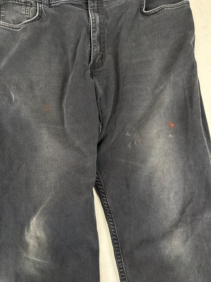 Carhartt Relaxed Fit Carpenter Work Wear Faded Black Pants Size 37W