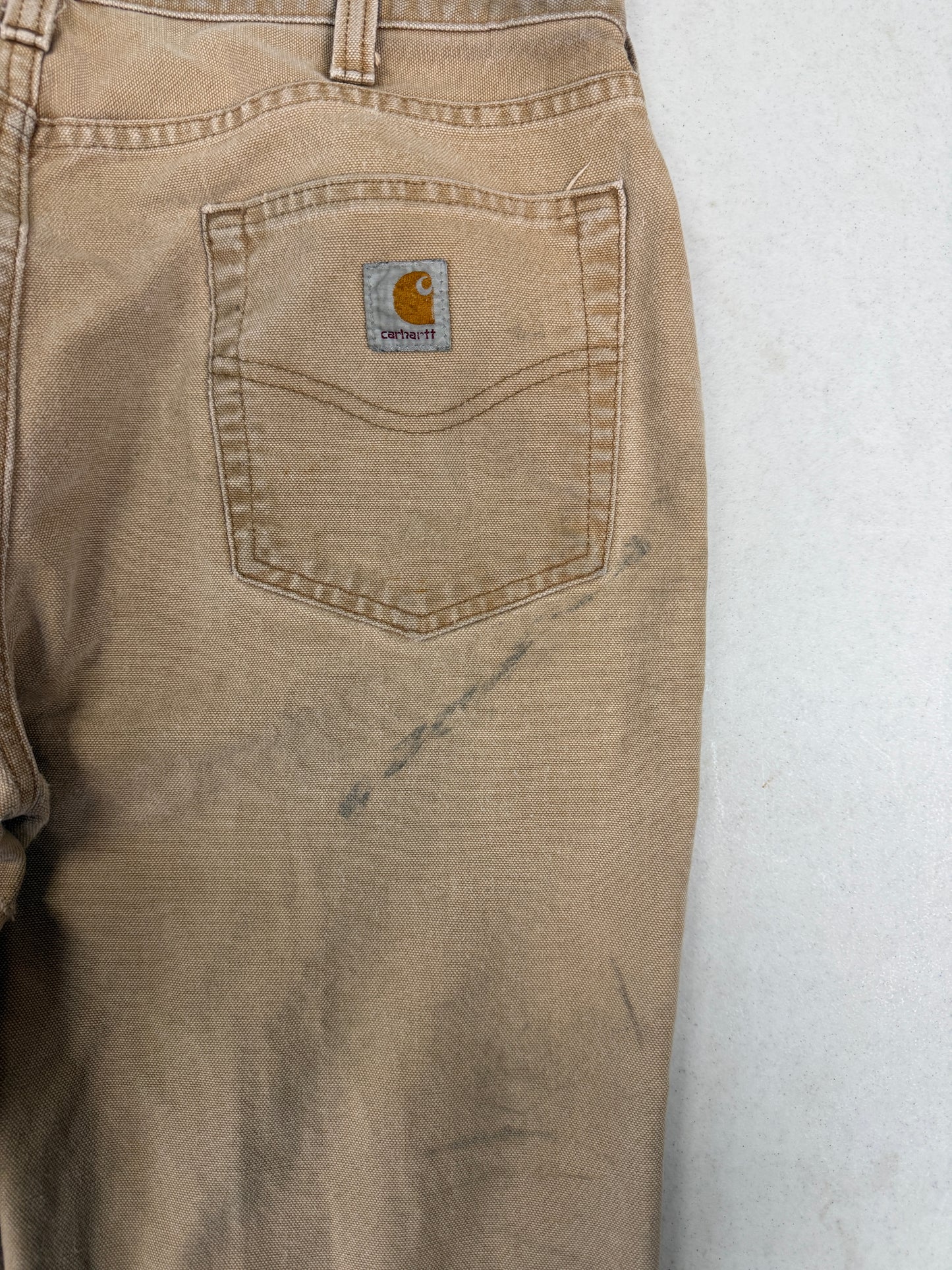 Carhartt Work Wear Relaxed Fit Canvas Beige Pants Size 33W
