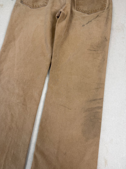 Carhartt Work Wear Relaxed Fit Canvas Beige Pants Size 33W